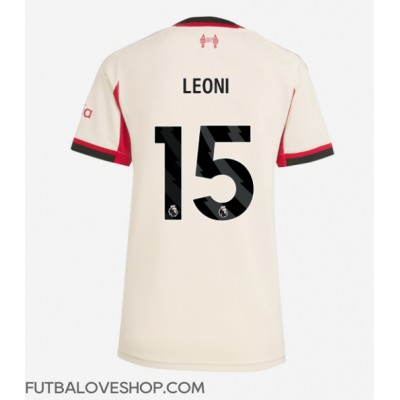 Dres Liverpool Giovanni Leoni #15 Preč pre Ženy 2025-26 Krátky Rukáv Dres Liverpool Giovanni Leoni #15 Preč pre Ženy 2025-26 Krátky Rukáv